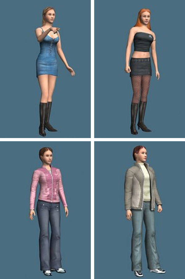 Sexualized avatars (top row) and nonsexualized (bottom row). Taken from Fox et al. (2013).